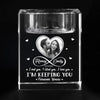 Custom Photo In Your Light, I Find Love - Couple Personalized Custom 3D Crystal Photo Laser Engraved, Crystal Candle Holder - Gift For Husband Wife, Anniversary