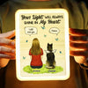 Always In My Heart, Always By My Side - Memorial Personalized Custom LED Mirror Frame Lamp - Sympathy Gift For Pet Owners, Pet Lovers