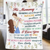 Snuggled In Mommy’s Love - Family Personalized Custom Blanket - Mother's Day, Baby Shower Gift, Gift For First Mom