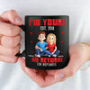 Stuck With Me Since The Beginning - Couple Personalized Custom Black Mug - Gift For Husband Wife, Anniversary