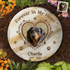 Custom Photo Your Paw Prints Are Forever On My Soul - Memorial Personalized Custom Round Shaped Stone With Stand - Sympathy Gift For Pet Owners, Pet Lovers