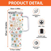 Holding Love, One Sip At A Time - Family Personalized Custom 3D Inflated Effect Printed 40 Oz Stainless Steel Tumbler With Handle - Mother's Day, Gift For Mom, Grandma