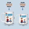 Bonded by Love, Not Just Blood - Family Personalized Custom Mug - Father's Day, Gift For Dad