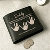 Growing Up, Guided By Your Hands - Family Personalized Custom Double-Sided Printed Leather Wallet - Father's Day, Gift For Dad, Grandpa