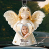 Custom Photo Your Laughter Lingers In Our Hearts - Memorial Personalized Custom Car Ornament - Acrylic Custom Shaped - Sympathy Gift For Family Members
