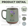 Bloom Where You Are Loved - Family Personalized Custom Printed Stoneware 12oz Mug - Gift For Yourself, Best Friends, Siblings, Family Members