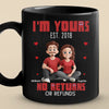 Stuck With Me Since The Beginning - Couple Personalized Custom Black Mug - Gift For Husband Wife, Anniversary
