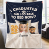 Graduation Goal Met Bedtime Reset - Family Personalized Custom 3D Inflated Effect Printed Blanket - Graduation Gift For Family Members, Siblings, Brothers, Sisters