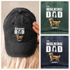 Best Dog Dad On Patrol - Dog Personalized Custom Vintage Washed Denim Baseball Cap - Father's Day, Gift For Dad, Pet Owners, Pet Lovers