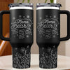 Guided By Love, Protected By Mama Bear - Family Personalized Custom Engraved 40oz Tumbler With Handle - Mother's Day, Gift For Mom, Grandma