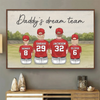 Daddy's Dream Team - Family Personalized Custom Horizontal Poster - Father's Day, Gift For Dad, Sport Lovers, Sport Players