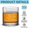 Fist Bumps And Good Times - Family Personalized Custom Whiskey Glass - Father's Day, Gift For Dad, Grandpa