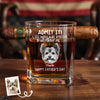 Custom Photo Life’s Ruff Without Me - Dog & Cat Personalized Custom Whiskey Glass With Cigarette Holder - Father's Day, Gift For Dad, Pet Owners, Pet Lovers