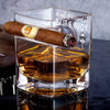 You’re Welcome For Being The Reason You Drink - Family Personalized Custom Whiskey Glass With Cigarette Holder - Father's Day, Gift For Dad