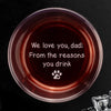 Custom Photo You're Pawsitively The Best, Dad - Dog & Cat Personalized Custom Whiskey Glass With Bottom And Side Engraving - Father's Day, Gift For Dad, Pet Owners, Pet Lovers