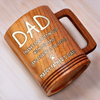 Thanks For Dealing With Our Mess, Dad - Dog Personalized Custom Wooden Mug - Father's Day, Gift For Dad, Pet Owners, Pet Lovers