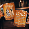 Thanks For Dealing With Our Mess, Dad - Dog Personalized Custom Wooden Mug - Father's Day, Gift For Dad, Pet Owners, Pet Lovers