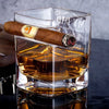 Bourbon’s Got Flavor, But Dad’s Got Soul - Family Personalized Custom Whiskey Glass With Cigarette Holder - Father's Day, Gift For Dad, Grandpa
