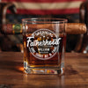 You Age Like Fine Whiskey - Family Personalized Custom Whiskey Glass With Cigarette Holder - Father's Day, Gift For Dad, Grandpa