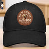 Messy Fur, Full Heart - Dog Personalized Custom Round Leather Patch Hat - Father's Day, Gift For Pet Owners, Pet Lovers