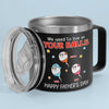 Born From Legends, Raised By One - Family Personalized Custom 14oz Stainless Steel Tumbler With Handle - Father's Day, Gift For Dad