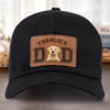 Tails Wag For This Guy - Dog Personalized Custom Leather Patch Hat - Father's Day, Gift For Pet Owners, Pet Lovers