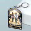 Forever My Husband, Always My Angel - Memorial Personalized Custom Shaped Acrylic Keychain - Father's Day, Sympathy Gift For Couple, Husband Wife, Family Members