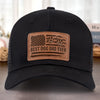 Raised By Paws, Loved By All - Dog Personalized Custom Leather Patch Hat - Father's Day, Gift For Pet Owners, Pet Lovers