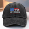 Proud Member Of The Dog Dad Club - Dog Personalized Custom Vintage Washed Denim Baseball Cap - Father's Day, Gift For Dad, Pet Owners, Pet Lovers
