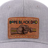 Dope Black Dad, Everyday Hero - Family Personalized Custom Leather Patch Hat - Father's Day, Gift For Dad