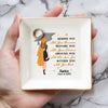 Started With A Dream, Ended With A Cap - Family Personalized Custom Jewelry Dish - Graduation Gift For Family Members, Siblings, Brothers, Sisters, Best Friends
