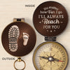 Our Journey Starts With You - Family Personalized Custom Compass - Father's Day, Gift For Dad, Grandpa