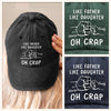 Matching Genes, Matching Mess - Family Personalized Custom Vintage Washed Denim Baseball Cap - Father's Day, Gift For Dad, Daughter