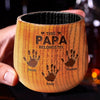 Where These Hands Go, Love Follows - Family Personalized Custom Wooden Whiskey Glass - Father's Day, Gift For Dad, Grandpa