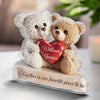 Love Cuddled Up In One Hug - Couple Personalized Custom Acrylic Plaque Custom Shape - Gift For Husband Wife, Anniversary