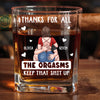 Every Day Is Sweeter With You - Couple Personalized Custom Whiskey Glass With Cigarette Holder - Gift For Husband Wife, Anniversary