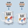 Walking Through Life With Dad - Family Personalized Custom 3D Inflated Effect Printed Mug - Father's Day, Gift For Dad, Grandpa