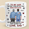 From My Arms To Theirs - Family Personalized Custom 3D Inflated Effect Printed Mug - Father's Day, Gift For Son