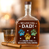 You're Our Favorite Hooman - Dog & Cat Personalized Custom Whiskey Bottle - Father's Day, Gift For Dad, Pet Owners, Pet Lovers