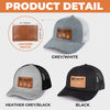 Best Dad Ever, Stamped With Love - Family Personalized Custom Leather Patch Hat - Father's Day, Gift For Dad, Grandpa