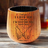 Just Us, Side By Side - Couple Personalized Custom Wooden Whiskey Glass - Gift For Husband Wife, Anniversary