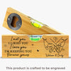 No Measure For Our Love - Couple Personalized Custom Engraved Wooden Bottle Opener With Built-in Spirit Level - Gift For Husband Wife, Anniversary