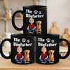 The Dogfather - Dog Personalized Custom Black Mug - Father's Day, Gift For Dad, Pet Owners, Pet Lovers