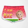 Summer With My Bae - Funny Personalized Custom Tropical Hawaiian Aloha Couple Beach Shorts - Summer Vacation Gift, Birthday Party Gift For Husband Wife