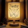 Together Forever - Couple Personalized Custom Linen Bedside Table Lamp - Gift For Husband Wife, Anniversary