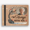 Custom Photo Time Passes, Love Remains - Memorial Personalized Custom Wooden Scrapbook - Sympathy Gift For Family Members