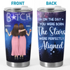 Written In The Stars, Impossible To Ignore - Bestie Personalized Custom Tumbler - Gift For Best Friends, BFF, Sisters