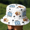 Custom Photo Fueled By Treats And Tail Wags - Dog & Cat Personalized Custom Bucket Hat - Summer Vacation Gift For Pet Owners, Pet Lovers