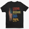 From Legend To Papa - Family Personalized Custom Unisex T-shirt, Premium T-shirt, Hoodie - Father's Day, Gift For Dad, Grandpa