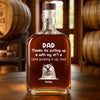 Only The Best Dads Handle The Worst Jobs - Dog Personalized Custom Whiskey Bottle - Gift For Pet Owners, Pet Lovers